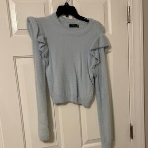 Light Blue Ruffled Sweater